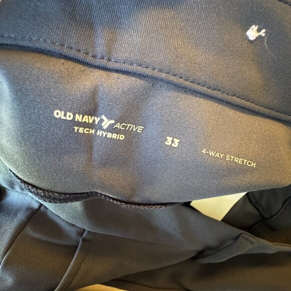Old Navy Active Shorts Mens Sz 33 Navy Tech Hybrid 4-Way Stretch - Picture 8 of 9